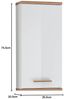 Wandschrank Norden / Noventa , Holz, Holzwerkstoff , Weiß, Holzfarben , 36.00 x 75.00 x 21.00 cm Bild 3