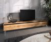 Lowboard Stonegrace 240 cm Akazie Natur 4 Türen Fuß Oval Edelstahl Bild 2