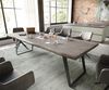 Esstisch Edge 260x100 XL Akazie Platin Metall Schräg Schwarz Live-Edge Bild 2