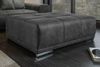 riess-ambiente Fußhocker ELEGANCIA 110cm grau (Einzelartikel, 1 St), Microfaser · mit Ziersteppung · für Sofas · Modern Design Bild 3