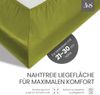 Bettwaesche-mit-Stil Mako-Satin Spannbettlaken grün 180x200cm Höhe 21-30cm Bild 3