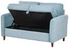 Sofa 2-Sitzer MARE Stoff Blau mit Stauraum Bild 5
