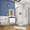 Waschtisch mit Unterschrank 60 cm Badmöbel Set mit Waschbecken Schwarz Gäste WC Weiß Matt Bild 4