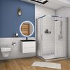 Waschtisch mit Unterschrank 60 cm Badmöbel Set mit Waschbecken Schwarz Gäste WC Weiß Matt Bild 5