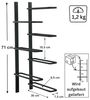 DanDiBo Weinregal Metall Schwarz Ecke Wand 2. Teilig Eckregal Flaschenregal 96326 Flaschenhalter Wandmontage Modern Wandhalter Wandregal für 7 Flaschen Bild 2