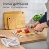 Praknu Schneidebrett Praknu Schneidebrett Holz 3er Set - Vielseitig und Robust, Bambus, (3er-Set, 3-St), Größen Bild 3