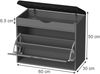 Schuhbank Schufy Anthrazit 60 x 51 cm mit 2 Fächern Vicco Bild 3