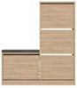 Dmora - Schuhschrank Alpherg, Schuhregal, Mehrzweck-Eingangsgarderobe, Möbel für Schuhe, 105x26 h119 cm, Eiche Bild 3