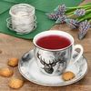 MamboCat Tasse 6er Set Alois Kaffeetassen mit Untertassen 6 Personen Porzellan Hirsch, Porzellan Bild 5