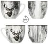 MamboCat Tasse 6er Set Alois Kaffeetassen mit Untertassen 6 Personen Porzellan Hirsch, Porzellan Bild 4
