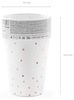 partydeco Einwegbecher, Papier, Pappbecher Punkte 260ml weiß roségold 6er Set Bild 5