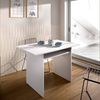Dmora - Ausziehbarer Tisch Rodella, ausziehbare Zusatzkonsole mit Mehreren Positionen, klappbarer Esstisch mit klappbarer Platte, 110x33/66x75 cm, Weiß Bild 4