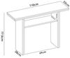 Dmora - Ausziehbarer Tisch Rodella, ausziehbare Zusatzkonsole mit Mehreren Positionen, klappbarer Esstisch mit klappbarer Platte, 110x33/66x75 cm, Weiß Bild 3
