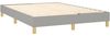 vidaXL Boxspringbett mit Matratze Hellgrau 140x190 cm Stoff 3140689 Bild 4