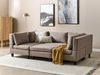 Beliani 'Unstad' Sofa, Braun, Leinenoptik, 72 x 76 x 228 cm, mit Ottomane, U-Form Bild 2