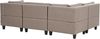 Beliani 'Unstad' Sofa, Braun, Leinenoptik, 72 x 76 x 228 cm, mit Ottomane, U-Form Bild 5
