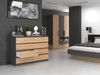 Home Collective Kommode Highboard Sideboard für Flur Schlafzimmer Wohnzimmer (Perfekt für Wohnzimmer, Schlafzimmer oder Esszimmer), mit 8 Schubladen, Breite 140 cm Höhe 97, Anthrazit Artisan Bild 3