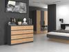 Home Collective Kommode Highboard Sideboard für Flur Schlafzimmer Wohnzimmer (Perfekt für Wohnzimmer, Schlafzimmer oder Esszimmer), mit 8 Schubladen, Breite 140 cm Höhe 97, Anthrazit Artisan Bild 2