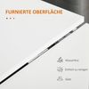 HOMCOM Klapptisch Mobiler Tisch, mit Rollen, Holz, 120 x 80 x 73 cm (LxBxH), Weiß Bild 5
