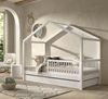 Hausbett >Buche Massiv< in Buche massiv weiß lackiert - 207,5x170x97,5 (BxHxT) Bild 2
