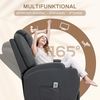 HOMCOM Massagesessel mit Liegefunktion, Fernbedienung, Becherhalter und Seitentasche (Fernsehsessel, 1-St, Relaxsessel), für Wohnzimmer, Büro, Dunkelgrau Bild 5