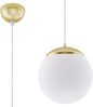 Pendelleuchte, Weiß, Gold, Stahl, H 80 cm Bild 5