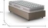 Talamo Italia - Einzelbett Diana, Bettkasten mit Stoffbezug, 100 % Made in Italy, seitliche Öffnung, inklusive Matratze 80x190 cm, Taupe Bild 2