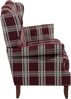 Verita Sofa 2,5-Sitzer Flachgewebe Rot Buche Nussbaumfarben Bild 4
