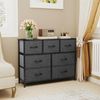 YITAHOME Kommode,Kommode mit 7 Schubladen,Schrank,Stoffschubladen mit Griffen,Kommodenschrank mit Stabiler Stahlrahmen,Dauerhaft,Schwarz Grau Bild 4