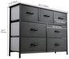 YITAHOME Kommode,Kommode mit 7 Schubladen,Schrank,Stoffschubladen mit Griffen,Kommodenschrank mit Stabiler Stahlrahmen,Dauerhaft,Schwarz Grau Bild 3