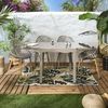 HOME DECO FACTORY, HDO7319, ausziehbarer Gartentisch Haria, Elegantes Design, ideal für Mahlzeiten im Freien, Abmessungen 80x80 cm bis 160 cm, beige Farbe Bild 2