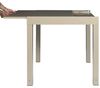 HOME DECO FACTORY, HDO7319, ausziehbarer Gartentisch Haria, Elegantes Design, ideal für Mahlzeiten im Freien, Abmessungen 80x80 cm bis 160 cm, beige Farbe Bild 3