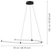 Eglo 99429 Hängeleuchte ALAMEDILLA weiß, schwarz L:97 B:38 H:120cm 3000K Bild 2