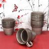 MÄSER Becher Mäser Prospero 6x Kaffeebecher 290ml braun Porzellantassen Tee Relief, Porzellan Bild 2