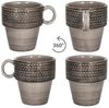 MÄSER Becher Mäser Prospero 6x Kaffeebecher 290ml braun Porzellantassen Tee Relief, Porzellan Bild 4