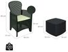 Dmora - Outdoor Lounge Set Anagni, Outdoor oder Indoor Lounge Set, 4 Sessel mit Armlehnen und einem Ablagetisch, Made in Italy, Anthrazit Bild 3