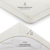 Laleni 2er-Set Spannbettlaken Laufgitter quadratisch 100x100 cm - Oeko-Tex Zertifiziert, 100% Baumwolle, atmungsaktives Spannbetttuch Jersey Baby, 135 g/m², Elfenbein Bild 3