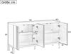 SOFTWEARY Sideboard Breite 145 cm (145/41,5/80 cm), Wohnzimmerschrank, Mehrzweckschrank, matt Bild 3