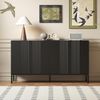 SOFTWEARY Sideboard Breite 145 cm (145/41,5/80 cm), Wohnzimmerschrank, Mehrzweckschrank, matt Bild 4