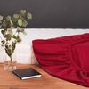Blumtal® Baumwolle Spannbettlaken 150x200 cm Basics Jersey im 2er Set - Bettbezug 150x200 cm - Oeko-TEX zertifiziertes Spannbetttuch 150x200 cm - Matratzenbezug 150x200 cm - Leintuch - Rot Bild 3