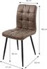 ML-DESIGN Stuhl Esszimmerstuhl mit Rückenlehne Polsterstuhl mit Metallbeine (4 St), Ergonomischer Stuhl Braun Kunstleder Wohnzimmerstuhl Küchenstuhl Bild 5