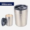TROIKA Thermobecher ESPRESSO DOPPIO 160 ml – doppelwandiger Mini Coffee to go Becher, Edelstahl, BPA-freier Kunststoff, schwappsicher & nachhaltig Bild 2