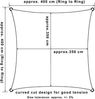 Woltu Sonnensegel Sonnenschutz HDPE Windschutz UV Schutz Creme 4x4 m Bild 3