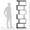 RICOO Standregal 192 x 70 x 25 cm grau – Bücherregal Raumteiler Wohnzimmer WM070-PL Bild 3