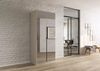 Rauch Möbel Alabama, Kleiderschrank, Garderobenschrank, 2-türig, Spiegel, Zubehör Basic, 1 Kleiderstange, 1 Einlegeboden, Farbe Beige, Griff Grau metallic, 91 x 210 x 54 cm Bild 2