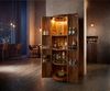 Barschrank Tulsa 80x190 cm Akazie Natur LED-Beleuchtung Weinschrank Bild 2
