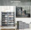 HOMCOM Schuhregal Kunststoffregal für 24 Paar Schuhe, Schuhkarton für Flur 1-tlg, DIY Steckregal Aufbewahrung von Schuhen Bild 5