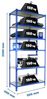 Simonrack Schwerlastregal, Lagerregal, 250 x 80 x 40 cm, Metallregal, Kellerregal, Biegestelle 150 kg, 6 Holzfachböden, Blau/Holz - Maderclick Bild 2