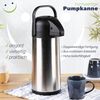 Edelstahl Airport Pumpkanne Thermoskanne Fassungsvermögen 3 Liter Bild 2