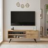 Dmora Mobile Porta TV Nunk, Credenza da soggiorno, Armadio Basso per TV, Base parete attrezzata, 110x40h44 cm, Quercia Bild 5
